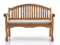Banc de jardin - Bois-textile - 130x62x92 cm - Bois naturel-Beige clair - Style classique