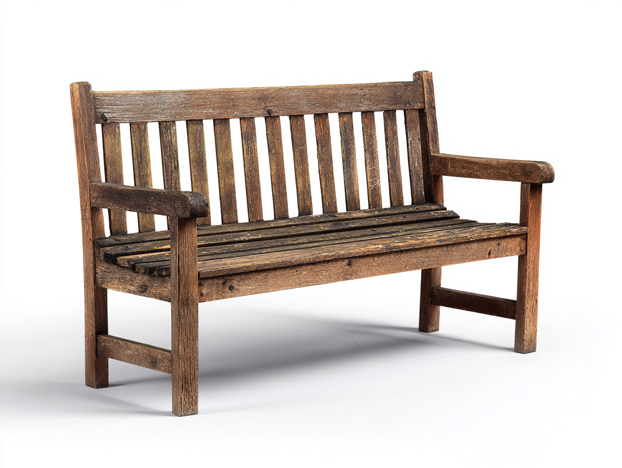 Banc de jardin - bois - 142x56x84 cm - brun foncé - style vintage