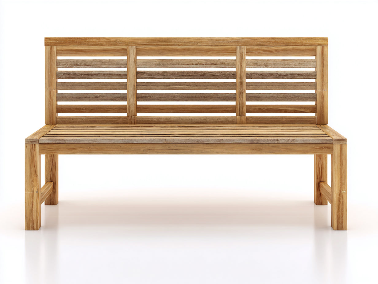Banc de jardin - Bois - 150x58x88 cm - Bois naturel - Style classique