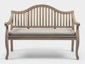 Banc de jardin - Bois-textile - 145x60x90 cm - Bois grisé-Taupe clair - Style campagne