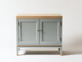 Buffet - bois-MDF-métal - 96x40x78 cm - gris-marron-doré - style contemporain