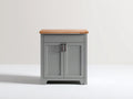 Buffet - bois-MDF - 84x41x87 cm - gris-marron - style contemporain