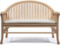 Banc de jardin - Bois-textile - 160x63x105 cm - Bois clair-Beige - Style traditionnel