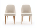 Chaise de salle à manger-tissu-bois-50 x 56 x 85 cm-beige-marron-style scandinave