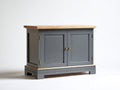 Buffet - bois-MDF-métal - 112x43x81 cm - gris-marron-doré - style contemporain