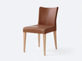 Chaise de salle à manger-similicuir-bois-51 x 57 x 91 cm-marron-beige-style contemporain