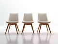 Chaise de salle à manger-similicuir-bois-50 x 56 x 85 cm-beige-marron-style scandinave