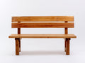Banc de jardin - bois - 150x50x78 cm - naturel - style rustique