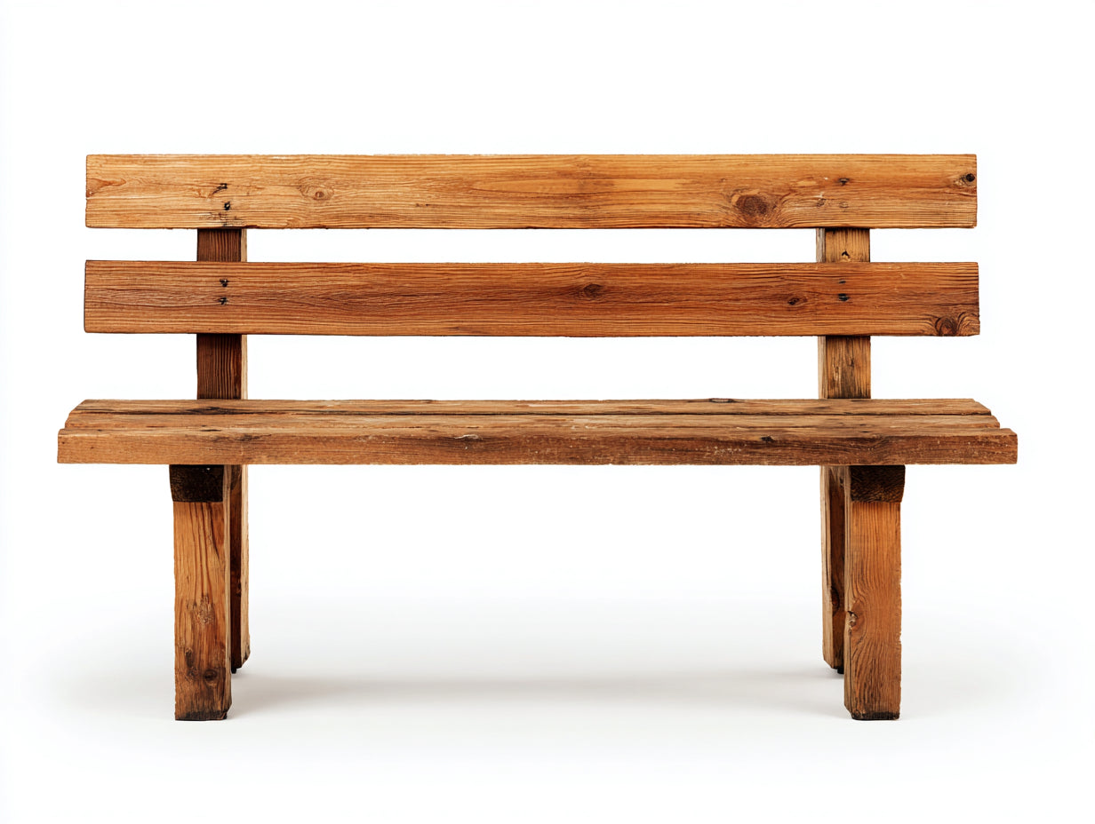 Banc de jardin - bois - 145x48x82 cm - miel - style champêtre