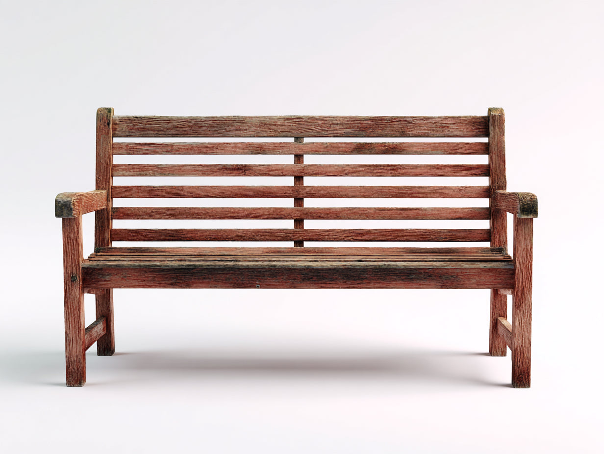 Banc de jardin - bois - 150x55x82 cm - brun rouge - style vintage