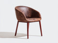 Chaise de salle à manger-similicuir-bois-59 x 56 x 79 cm-marron-style moderne